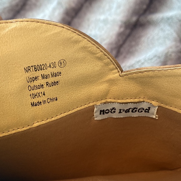 Not Rated Brown Heeled Boots with Buckle Straps - Picture 4 of 4